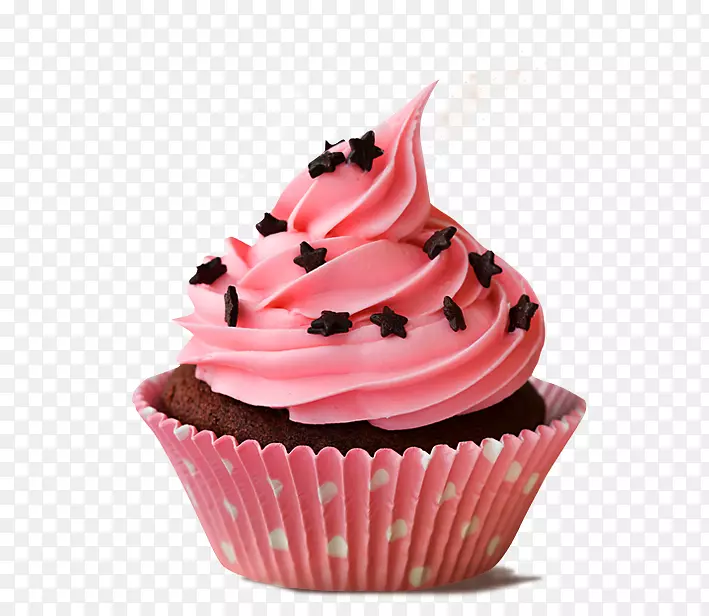 蛋糕糖霜和糖霜红色天鹅绒蛋糕面包店生日蛋糕-洒
