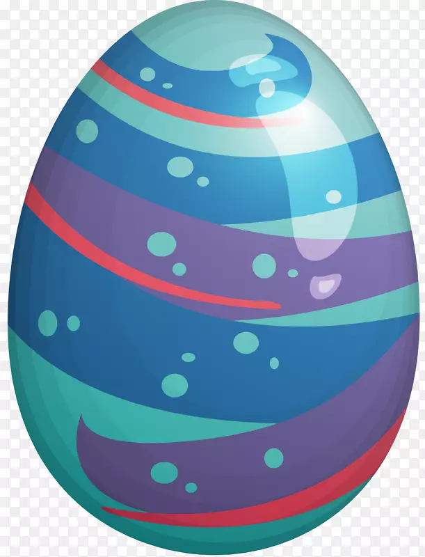 红色复活节彩蛋剪贴画-彩蛋
