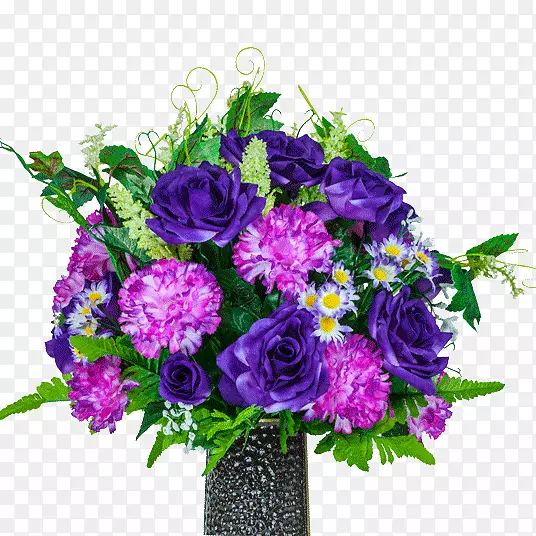 切花花型花束紫色花束