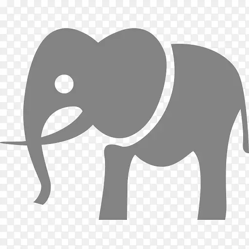 非洲大象符号计算机图标