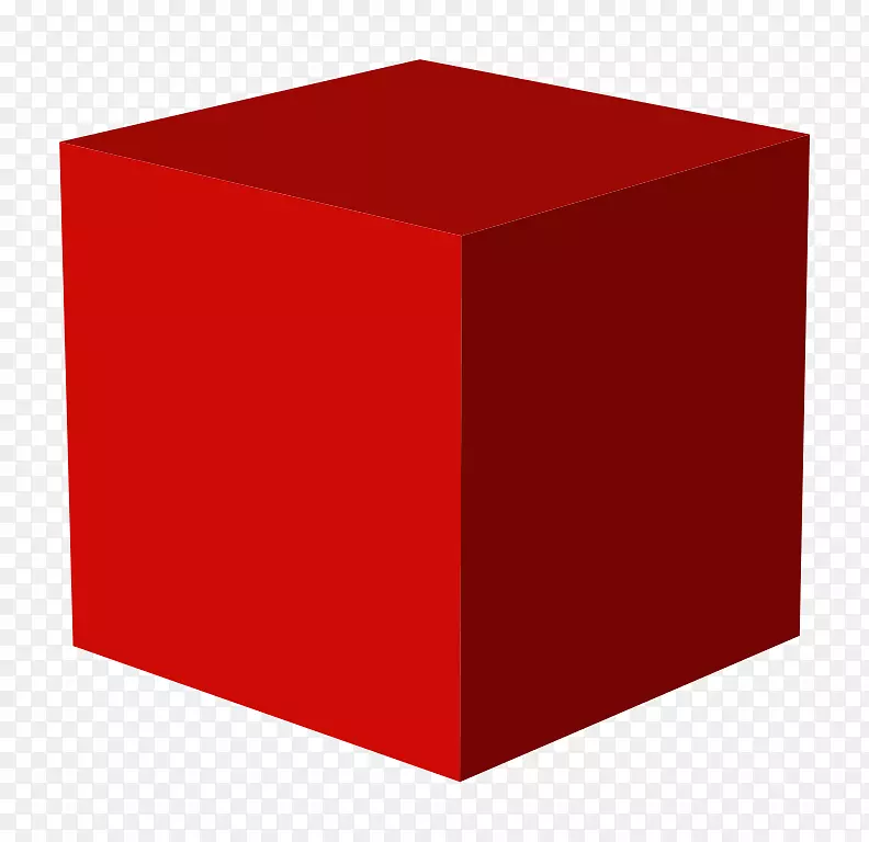 立方体三维空间-红色形状