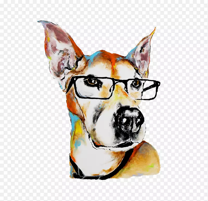 狗肖像画宠物-斯巴达克斯