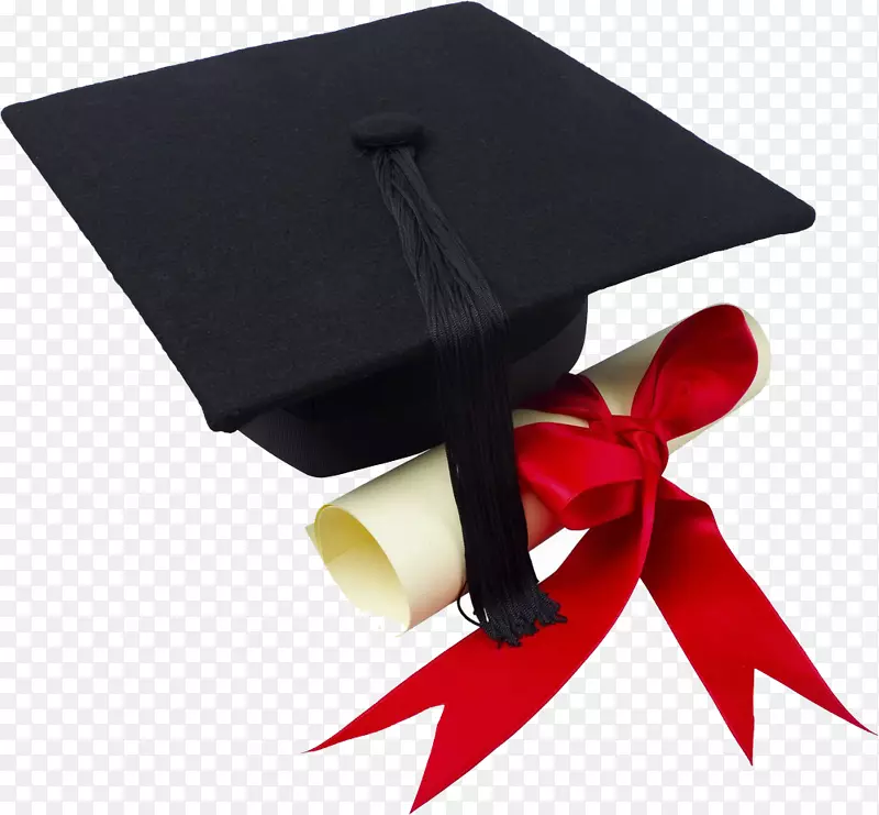 毕业典礼广场学术帽文凭剪贴画-学生
