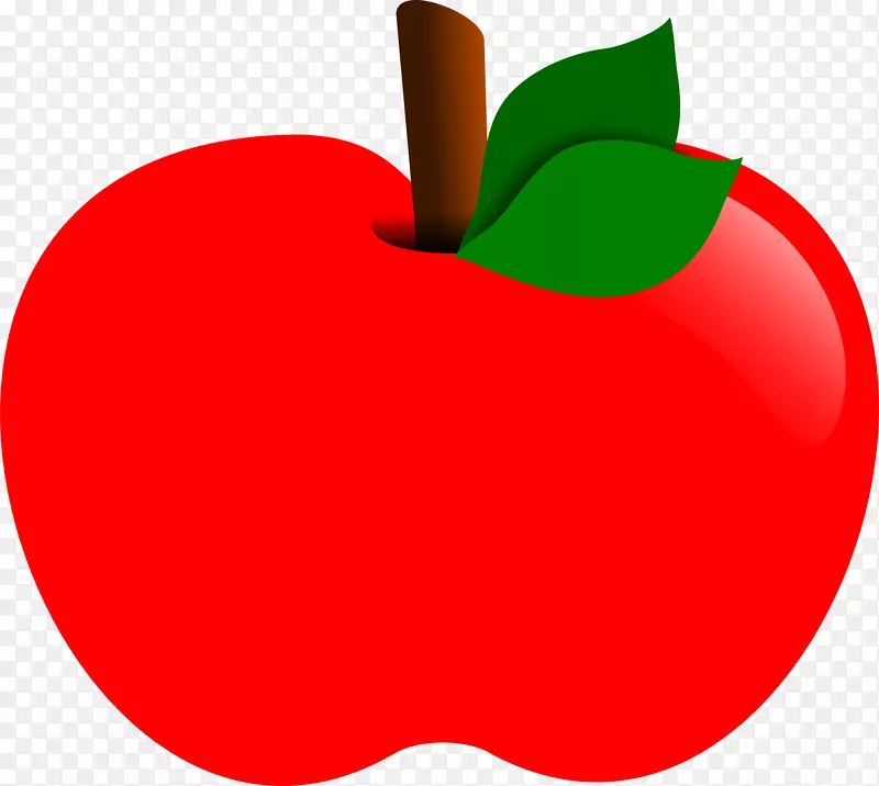 苹果绘画剪贴画-红苹果