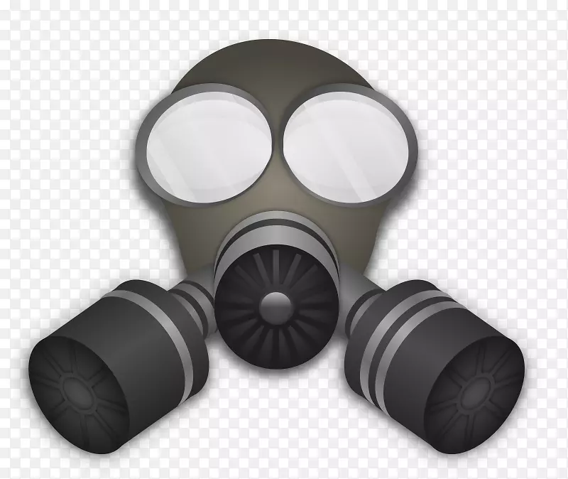 防毒面具呼吸器夹艺术.防毒面具