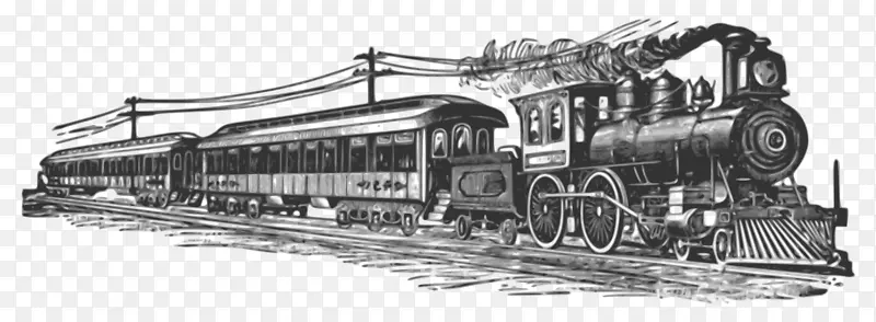 铁路运输蒸汽机车夹艺术.铁轨