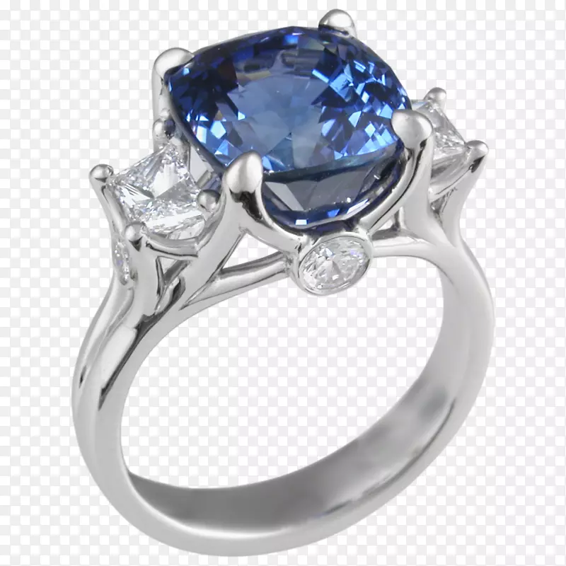 耳环订婚戒指结婚戒指钻石蓝宝石