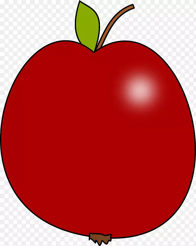 苹果红剪贴画-红苹果