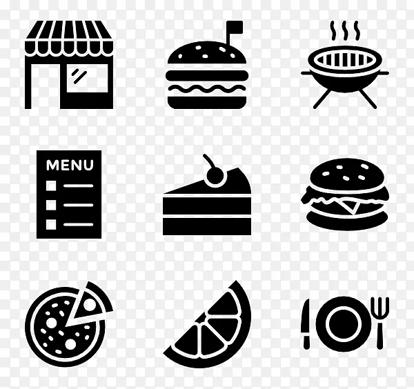 快餐电脑图标素食烹饪-食物图标