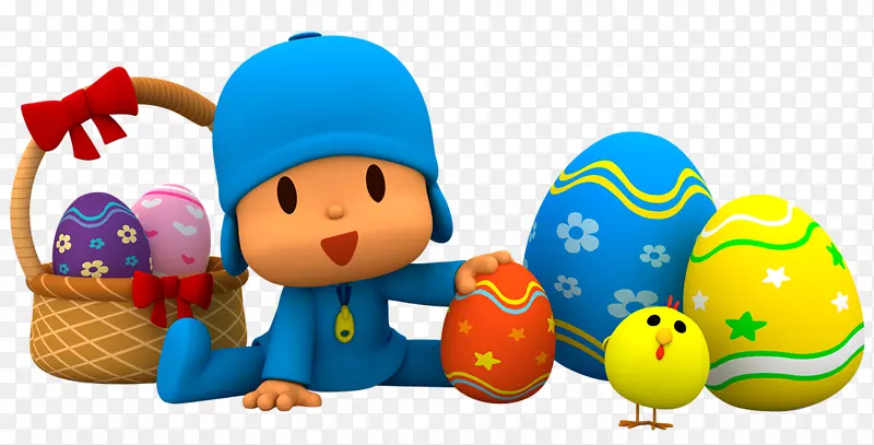 复活节彩蛋熨斗t恤-pocoyo