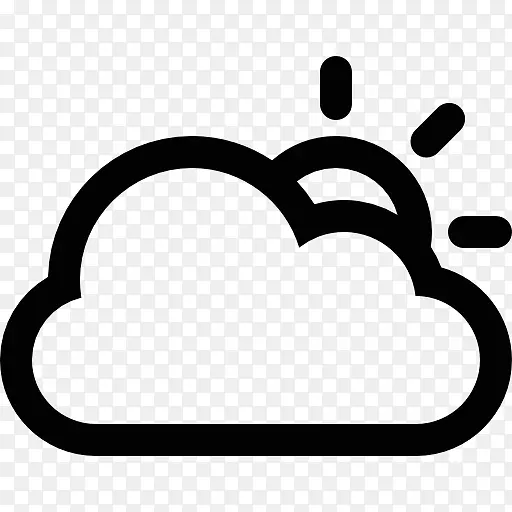 电脑图标云雨符号剪辑艺术-多云