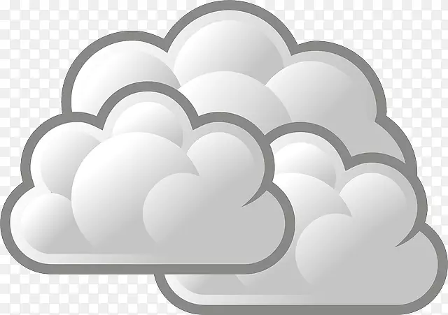 天气预报电脑图标符号剪辑艺术-多云