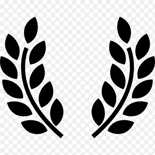 橄榄枝希腊菜符号电脑图标-橄榄花环