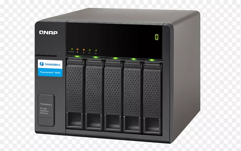 网络存储系统雷电数据存储硬盘驱动QNAP系统公司。-雷电