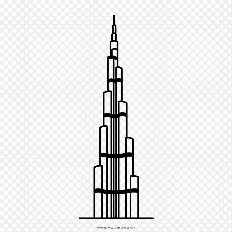 哈利法塔阿拉伯绘图塔摩天大楼-哈利法塔