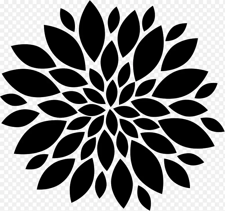 插花剪贴画-水彩画白花