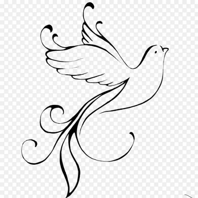 刺青鸽子作为画的符号-不错