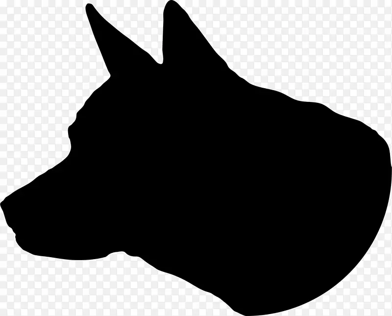 纽芬兰犬剪影剪贴画-警犬