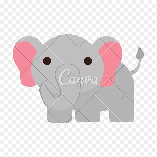 非洲象印度象电脑图标-可爱的大象