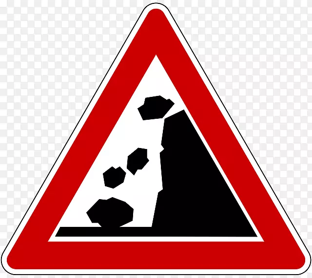 交通标志山泥倾泻警告标志岩石专营权-免费牧师