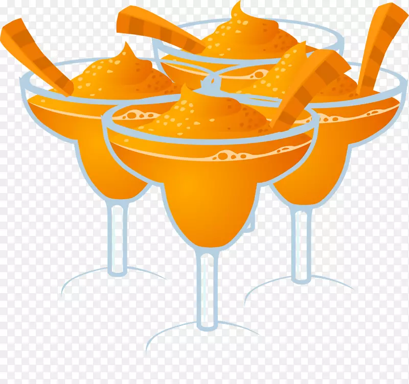 玛格丽塔鸡尾酒装饰橙汁饮料夹艺术-胡萝卜