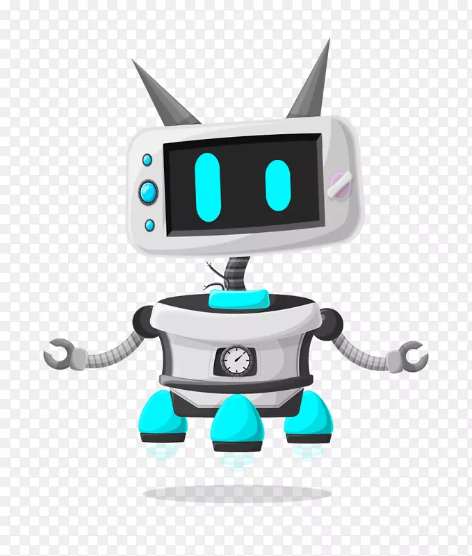 可爱的机器人协机器人避免机器人吸尘器-机器人