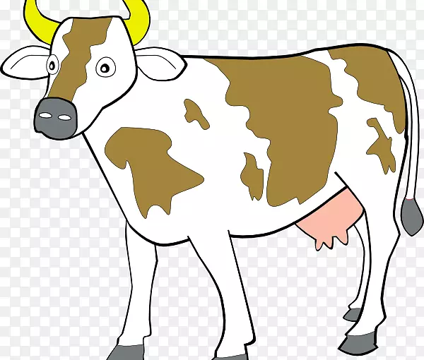 牛家畜养殖场剪贴画-牛