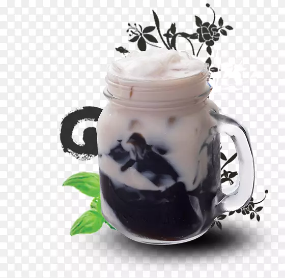 乌龙草果冻泡茶奶茶