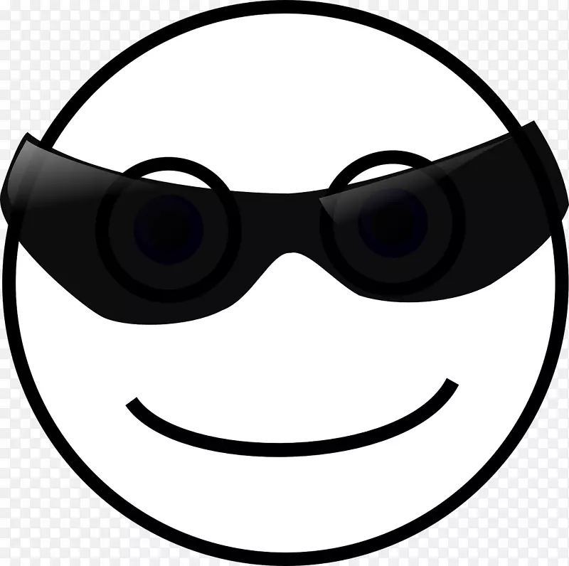 微笑表情符号眨眼艺术太阳镜表情符号