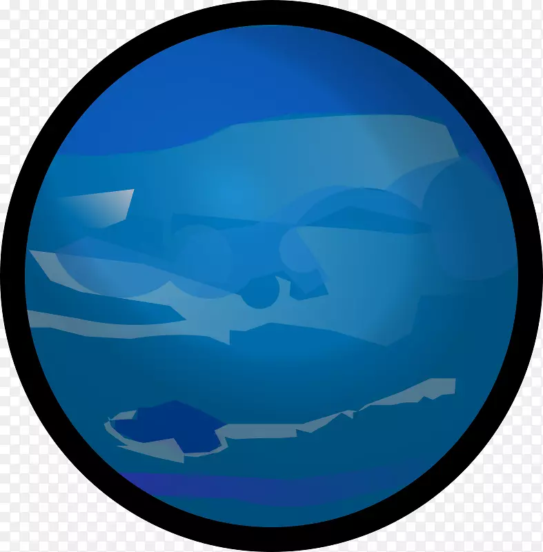 地球海王星行星剪贴画-蓝色边界
