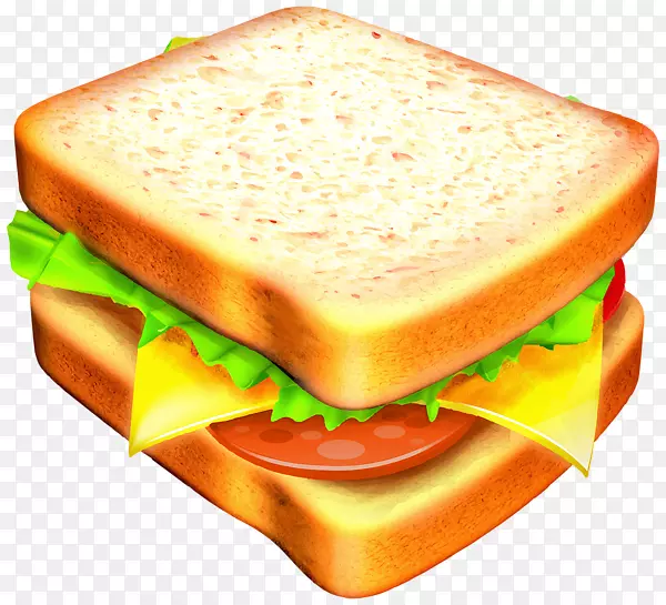 火腿奶酪三明治汉堡早餐三明治夹艺术快餐