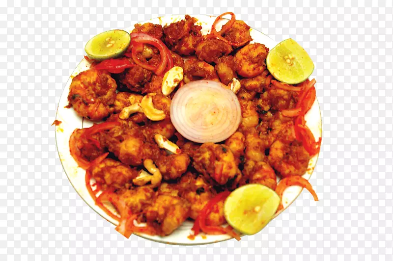 印度料理马拉巴马蒂咖喱帕库拉菜鸡65-对虾