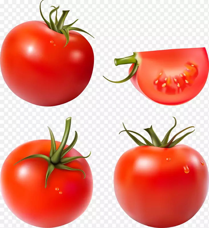 番茄汁沙拉比萨饼蔬菜-番茄