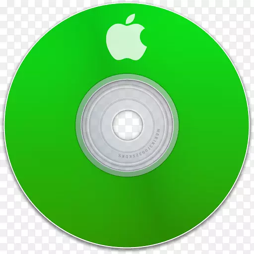 光盘电脑图标dvd-绿色苹果