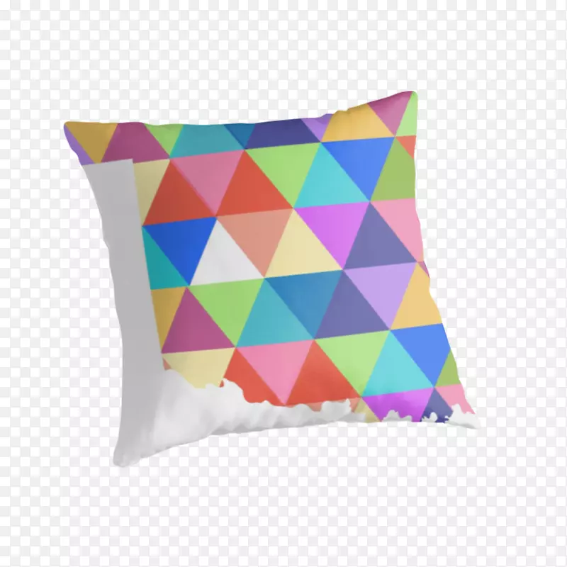 投掷枕头垫紫色紫罗兰色三角形数