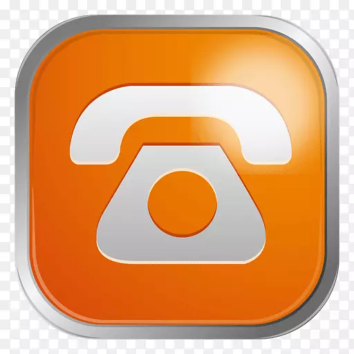 电话电脑图标iPhone橙色S.A。电子邮件