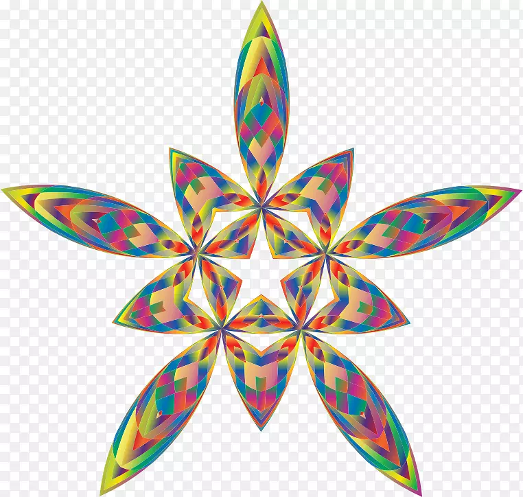 对称线条图案-花卉艺术