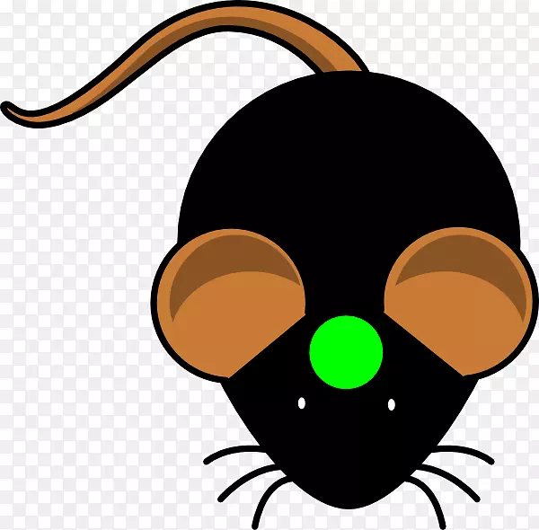 电脑鼠标夹艺术-绿色圆圈