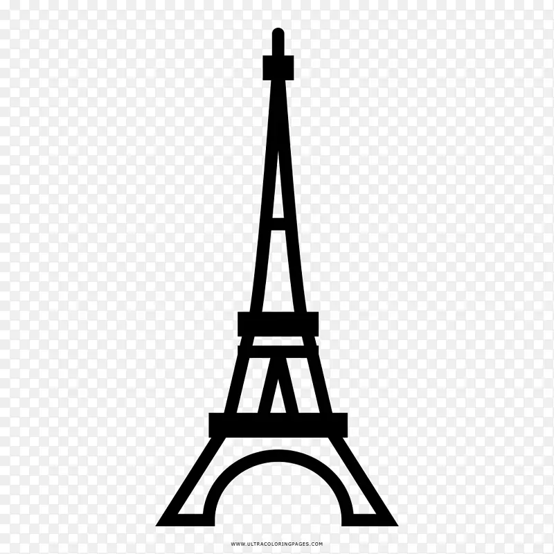 巴黎埃菲尔铁塔。绘画旅游