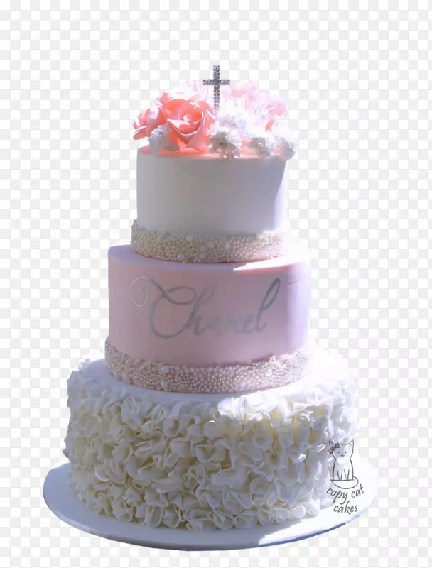 婚礼蛋糕糖霜和糖霜蛋糕的烘焙