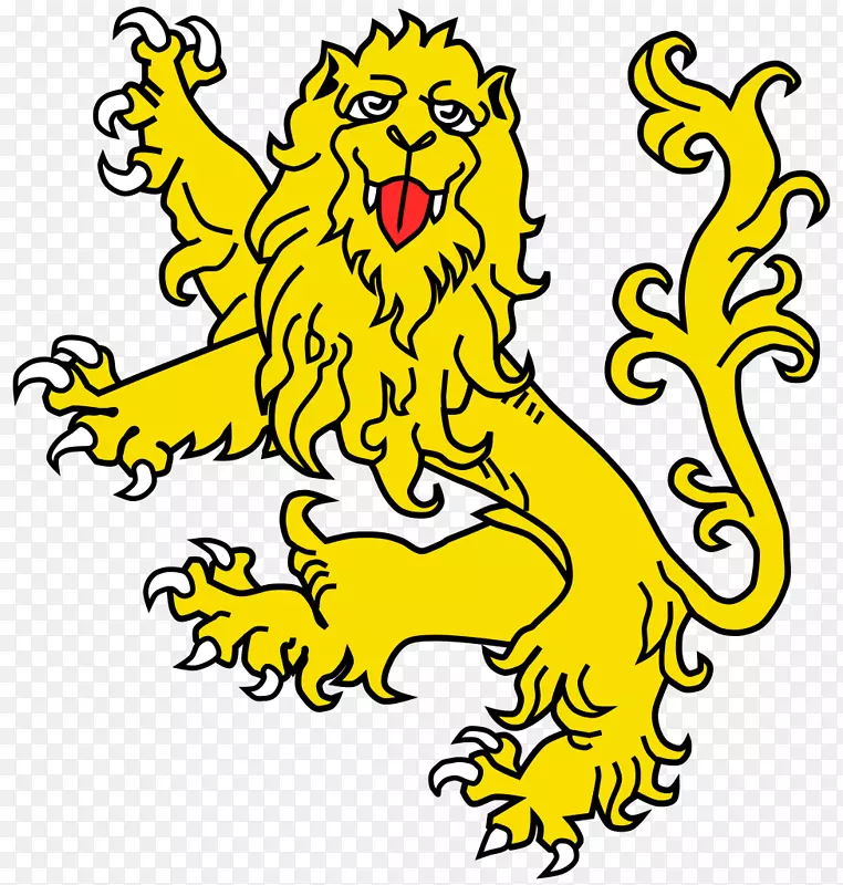 狮子豹态度苏格兰皇冠皇家旗帜-英语