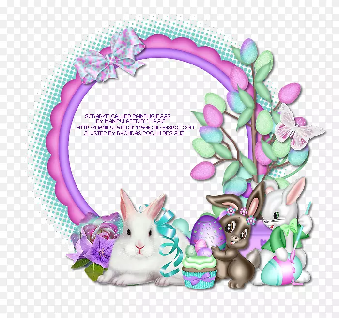 复活节兔子剪贴画-水彩画