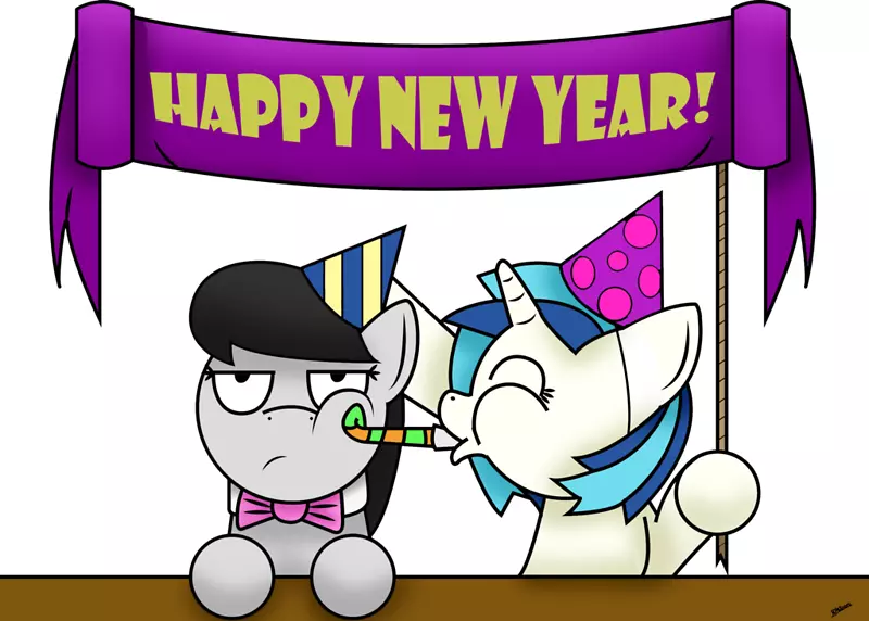 艺术动画新年剪贴画-新年庆祝图片