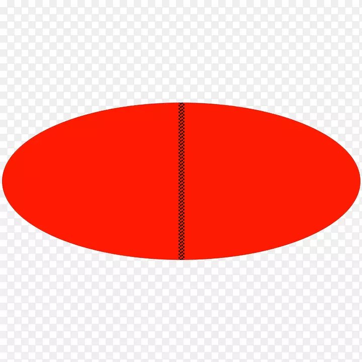 圆线椭圆角-红色形状