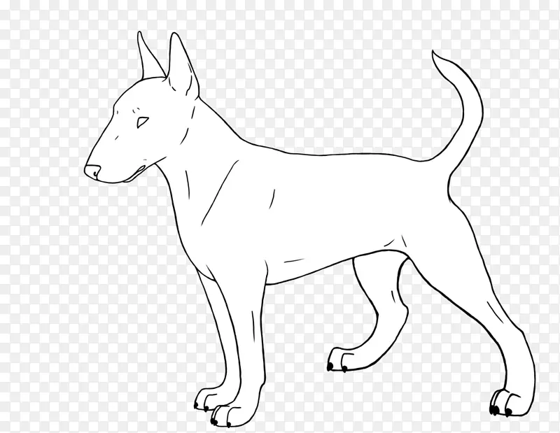 公牛猎犬(微型)斯塔福德郡公牛猎犬线艺术-皮托犬
