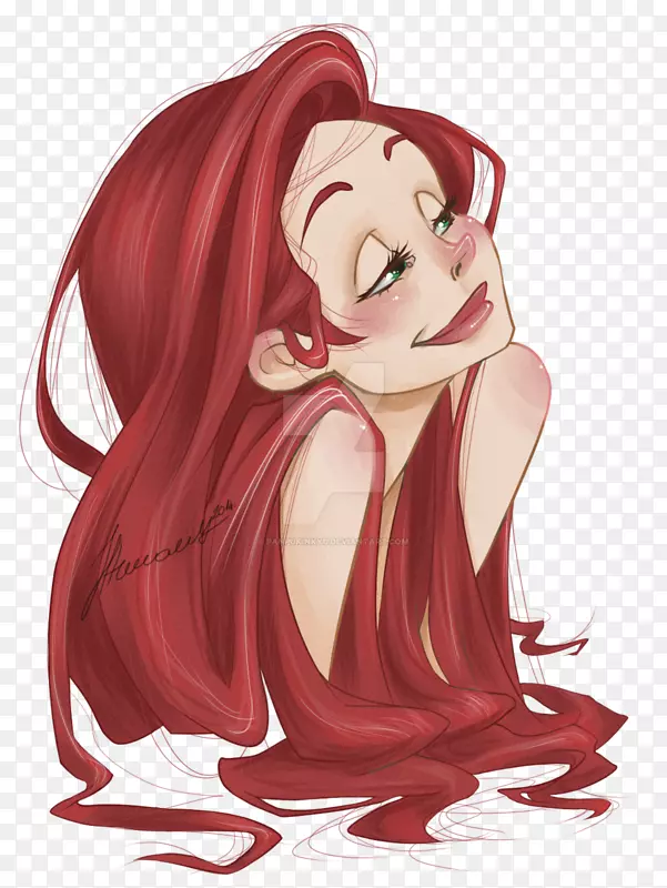 红发面艺术染发-艾丽尔