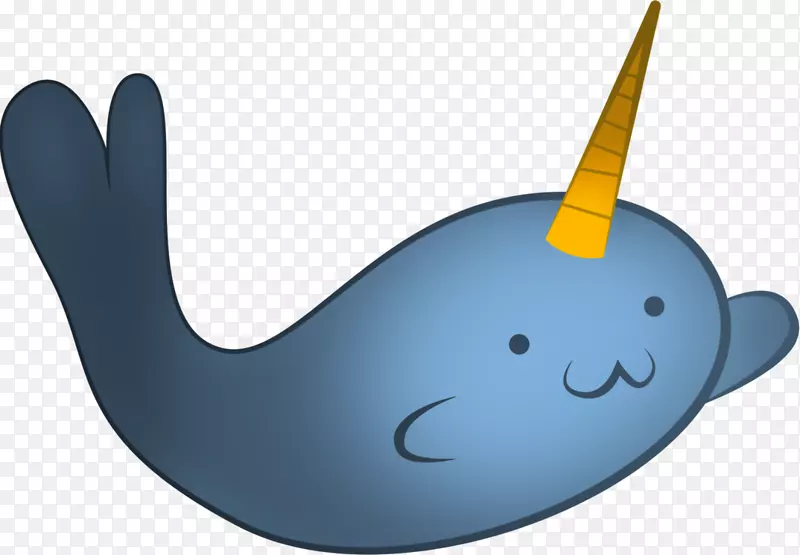 独角鲸可爱的绘画剪贴画-独角鲸