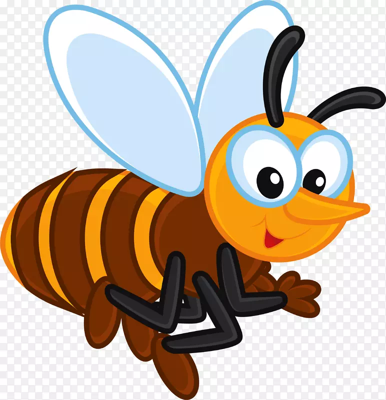 西方蜜蜂昆虫传粉器剪贴画-蜜蜂