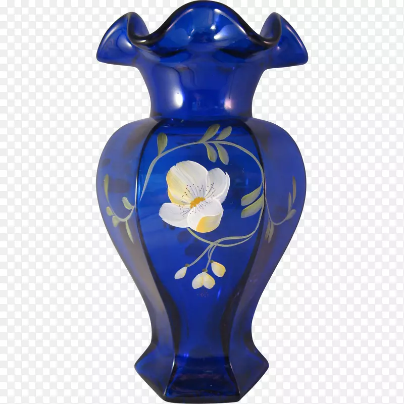 花瓶玻璃装饰艺术陶瓷钴蓝花瓶