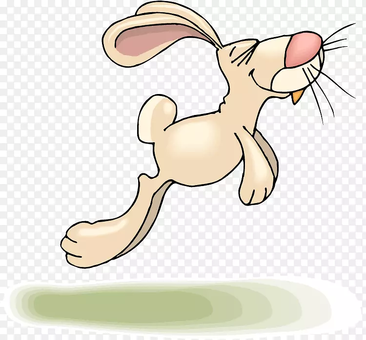 复活节兔表演跳跃夹艺术-拉比特
